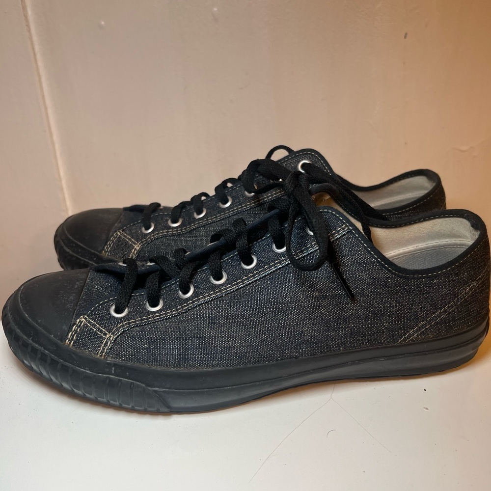Men’s John Lofgren Champion Sneakers in JAPANESE INDIGO DENIM. SIZE 8.5.